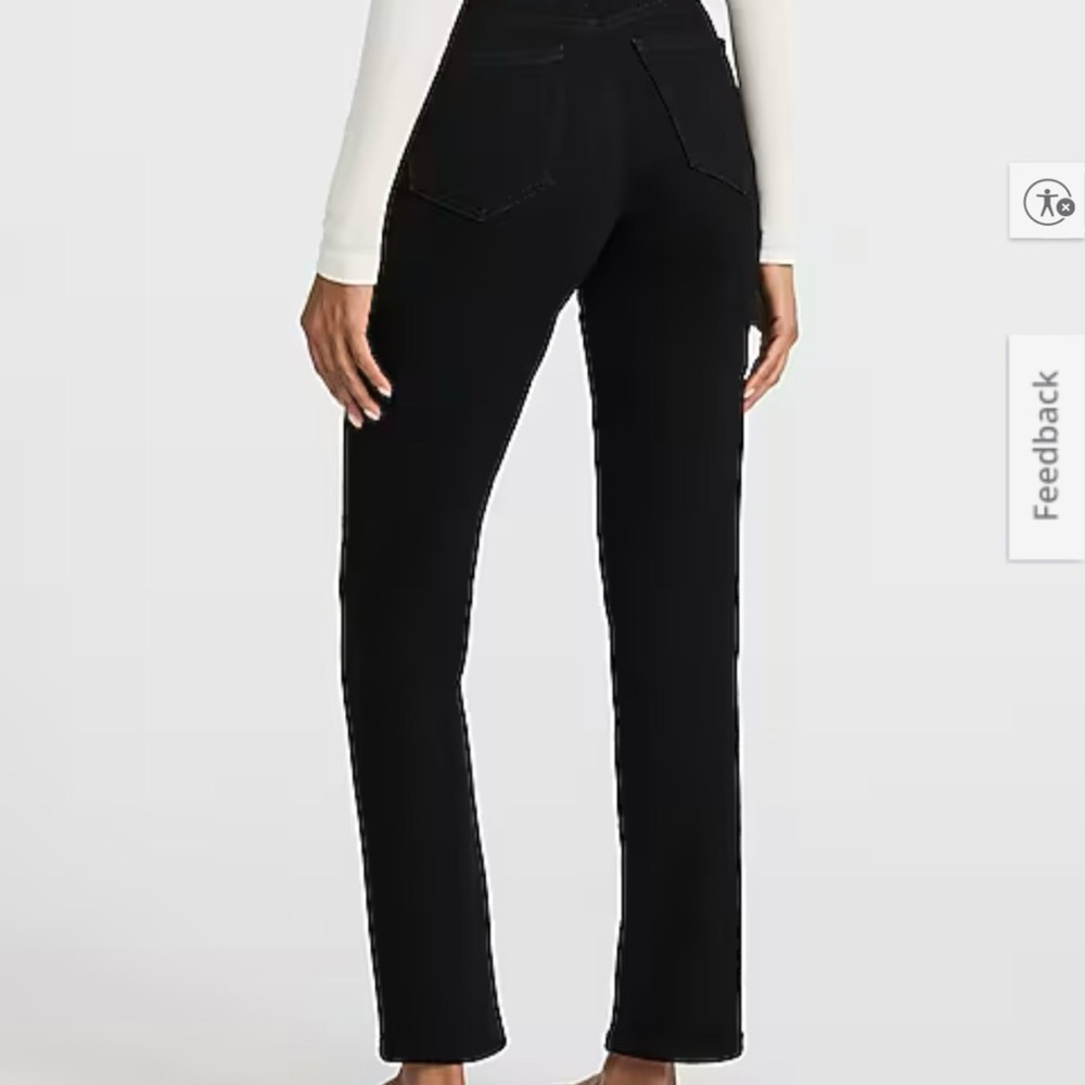 Express High Waisted Black 90s Slim Jeans in pitch black // size Small Regular - Picture 3 of 8